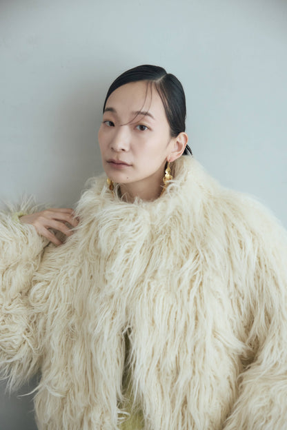 フェイクファーコート（アイボリー）