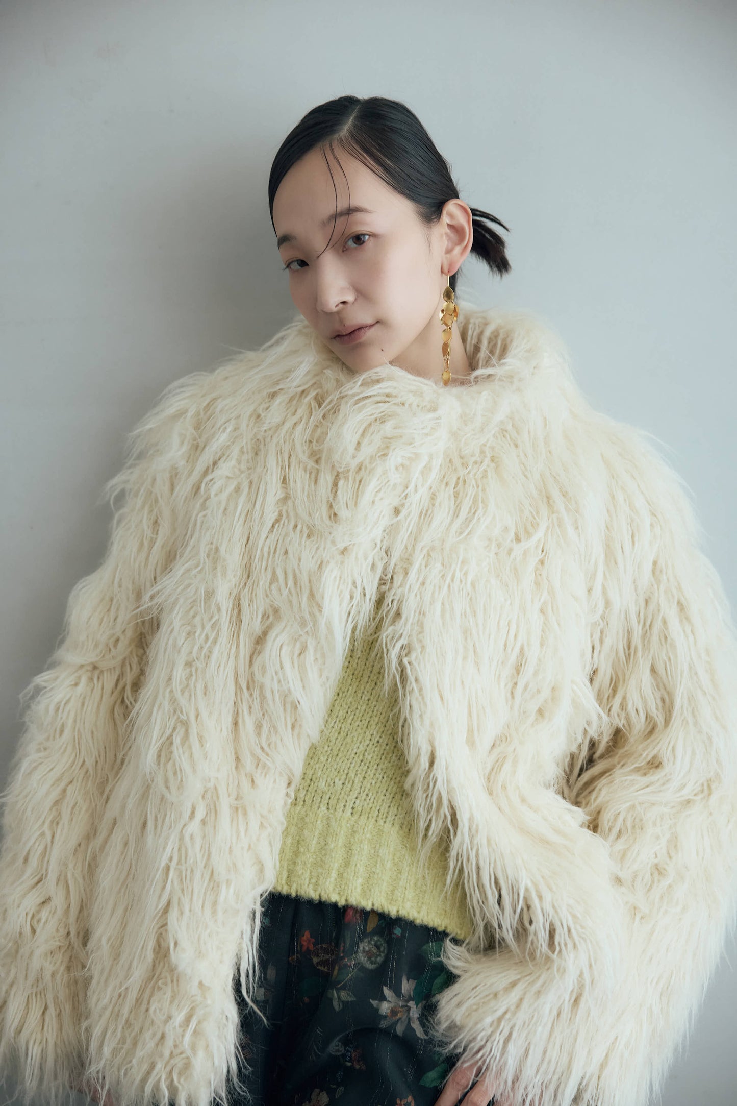 フェイクファーコート（ブラウン）