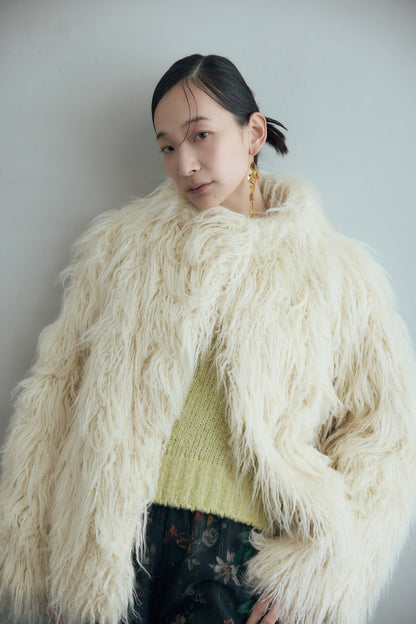 フェイクファーコート（ブラウン）