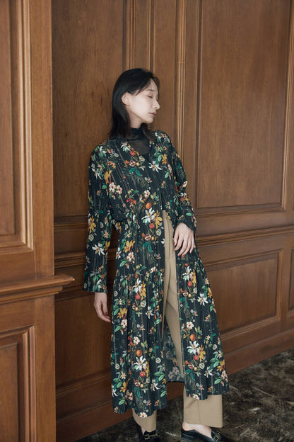 フラワーラメプリントワンピース