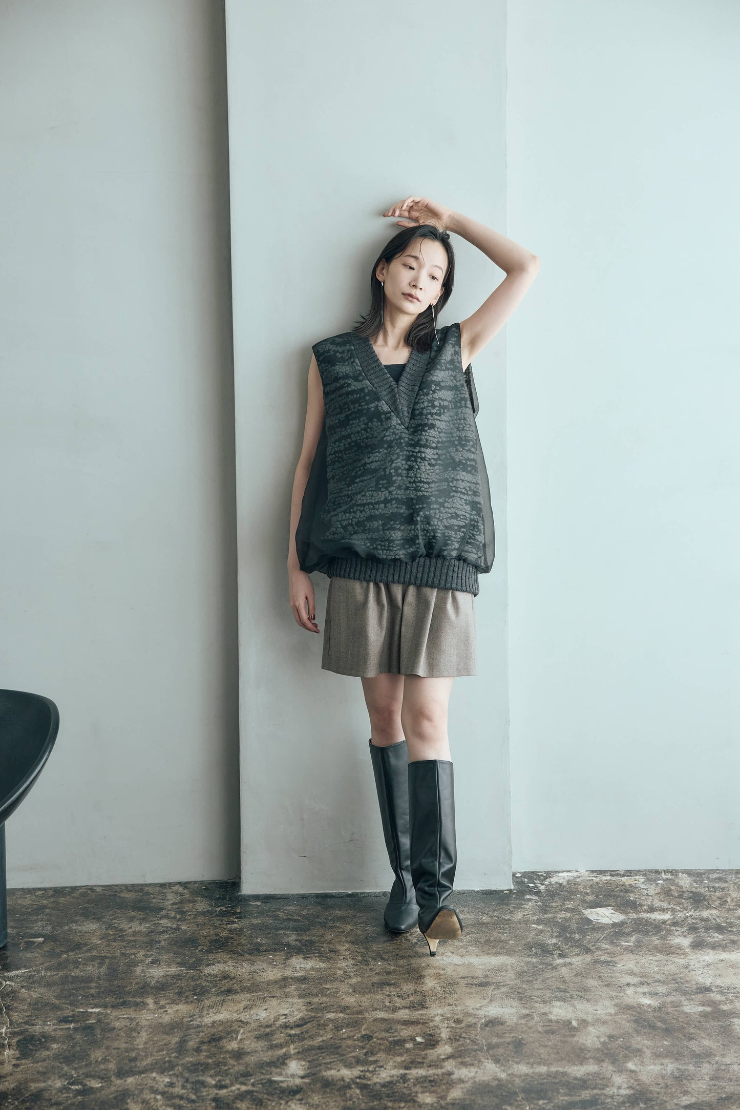 サキソニーヘリンボーンショートパンツ