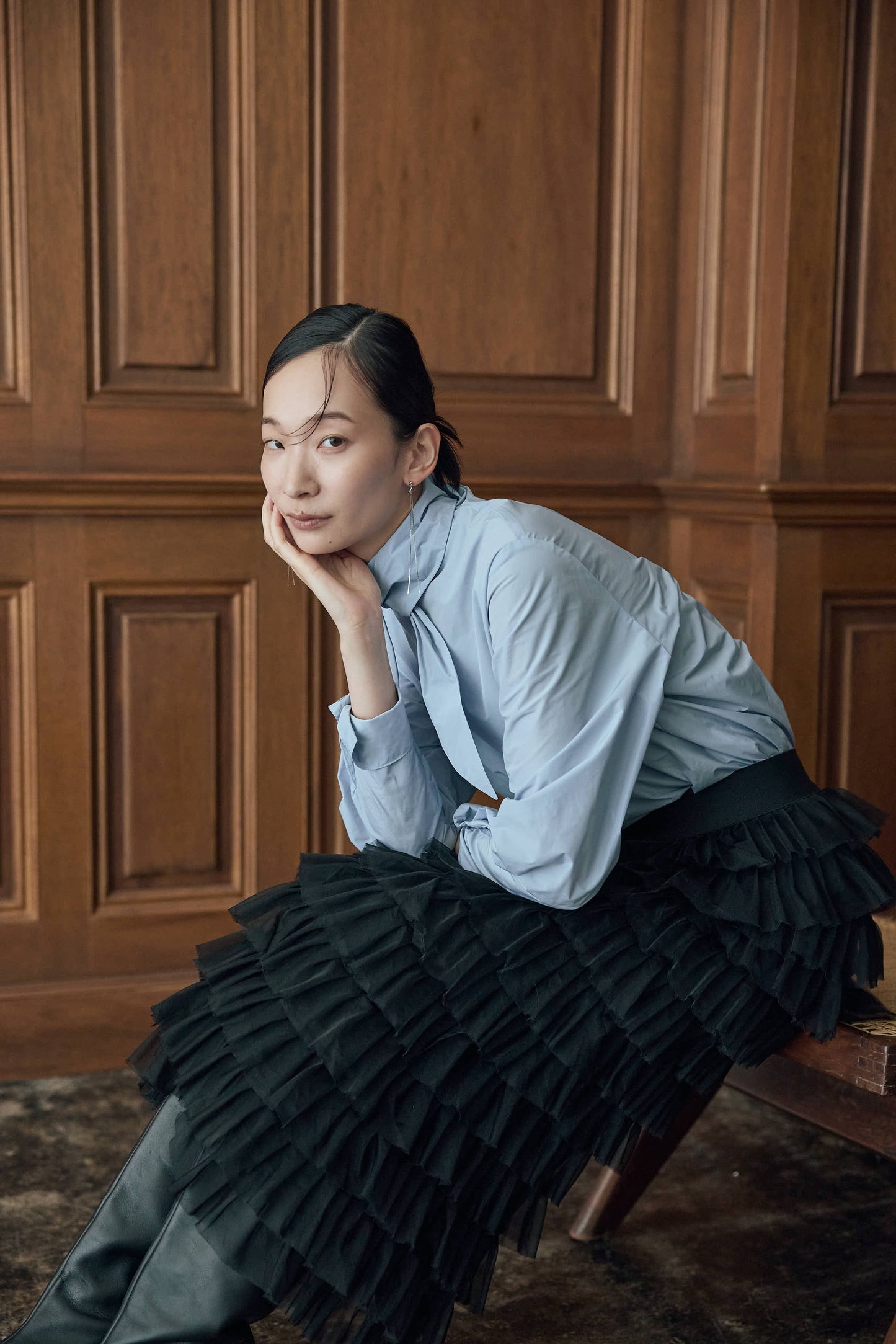 フリルタイトスカート