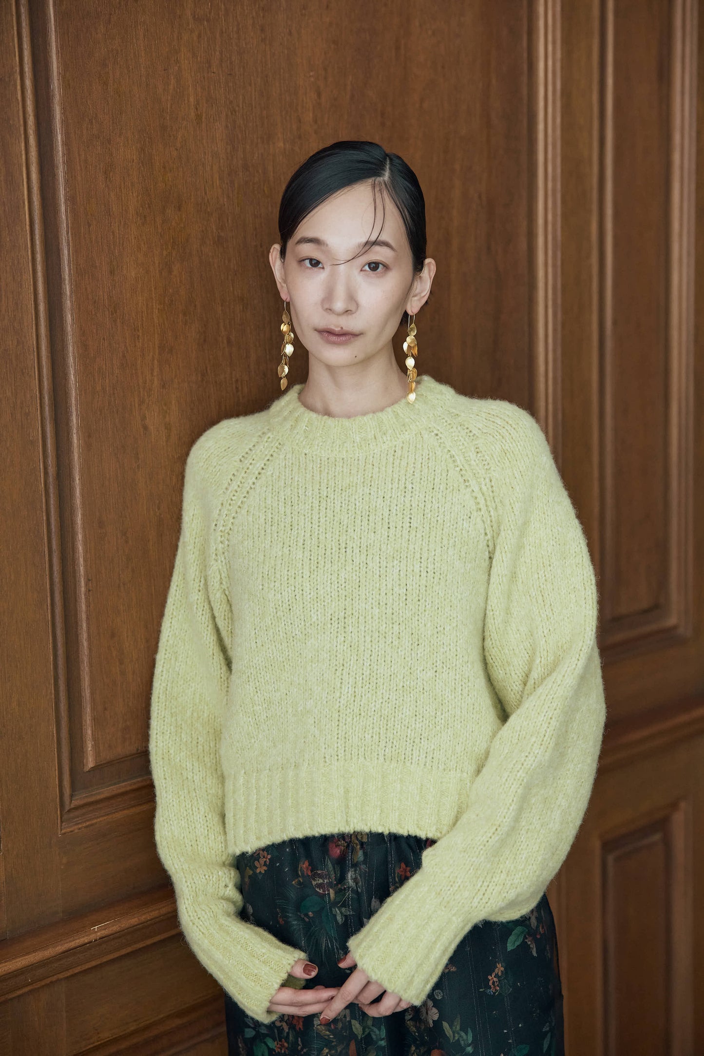 ベビーアルパカ プルオーバーニット（アイボリー）