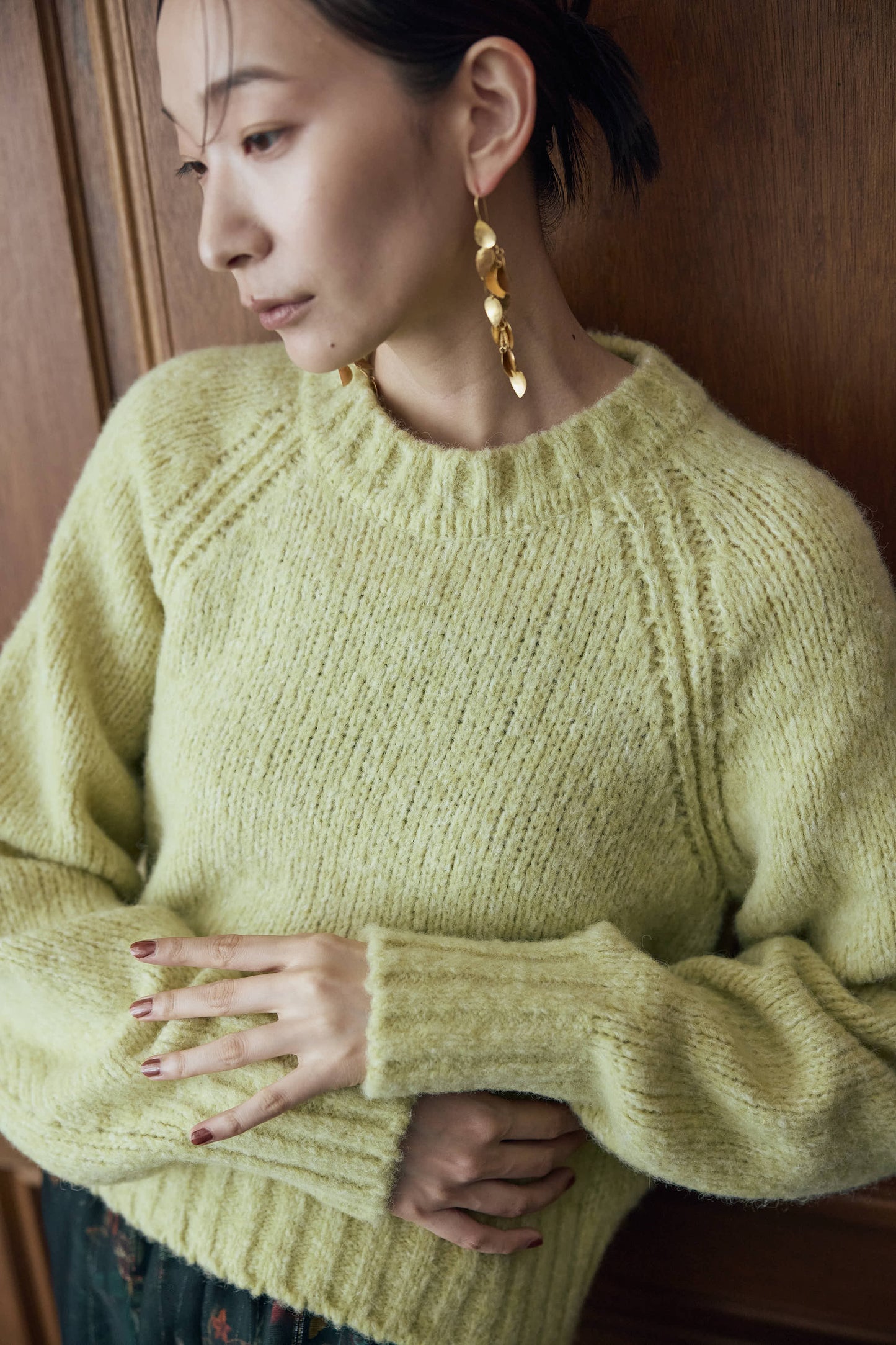 ベビーアルパカ プルオーバーニット（レッド）