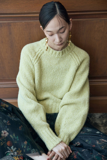 ベビーアルパカ プルオーバーニット（イエロー）