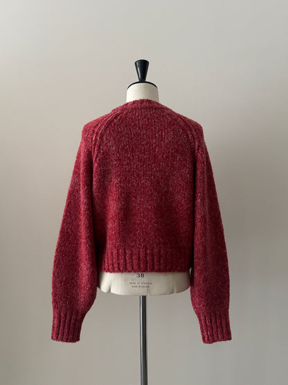 ベビーアルパカ プルオーバーニット（レッド）