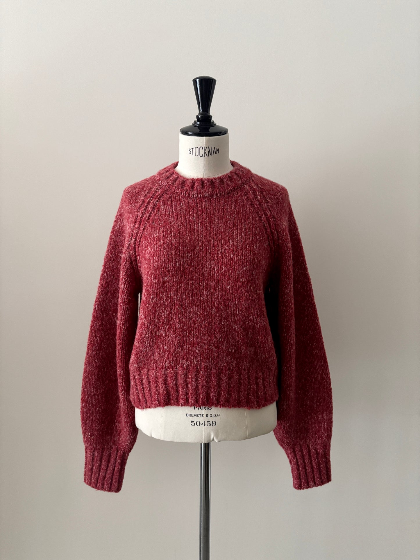 ベビーアルパカ プルオーバーニット（レッド）