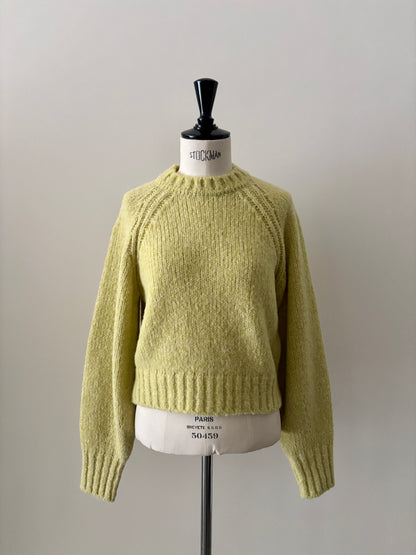 ベビーアルパカ プルオーバーニット（イエロー）