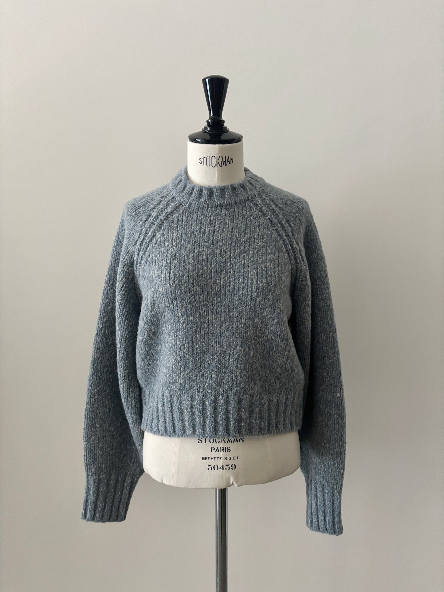 ベビーアルパカ プルオーバーニット（ブルー）