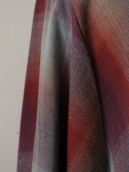 マドラスチェックシャツワンピース（レッド）