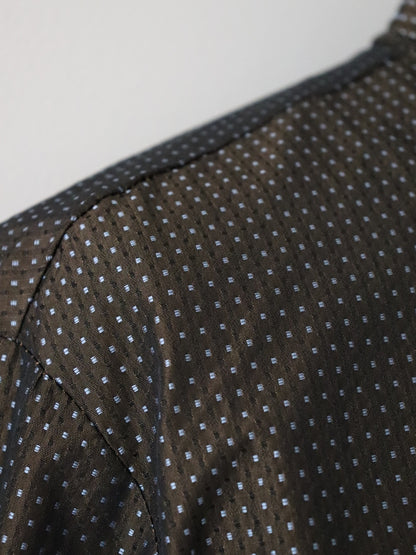 タフタドットボウタイブラウス（ブラウン）