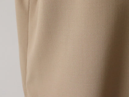 ウールギャバUネックワンピース（キャメル）