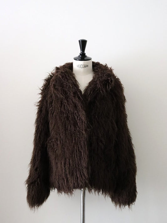 フェイクファーコート（ブラウン）