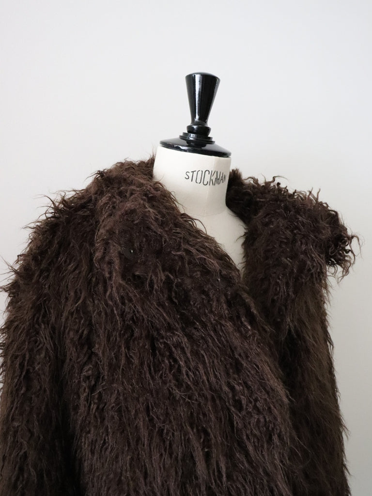 フェイクファーコート（ブラウン）