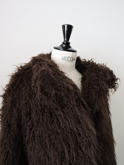 フェイクファーコート（ブラウン）