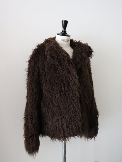 フェイクファーコート（ブラウン）