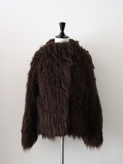 フェイクファーコート（ブラウン）