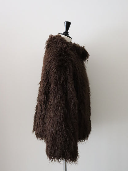 フェイクファーコート（ブラウン）