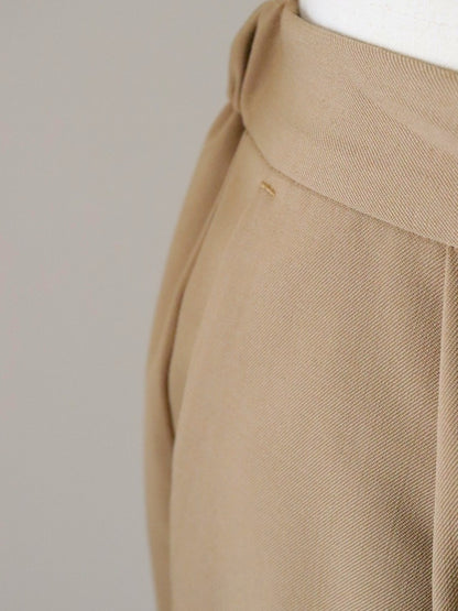 ウールギャバストレートパンツ（キャメル）
