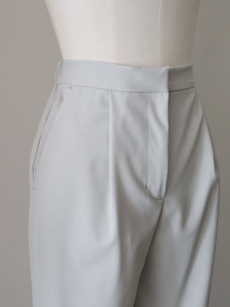 ウールギャバストレートパンツ（ベージュ）