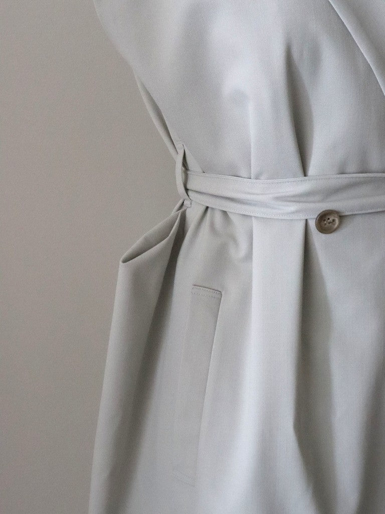 ウールギャバロングジレ（ベージュ）