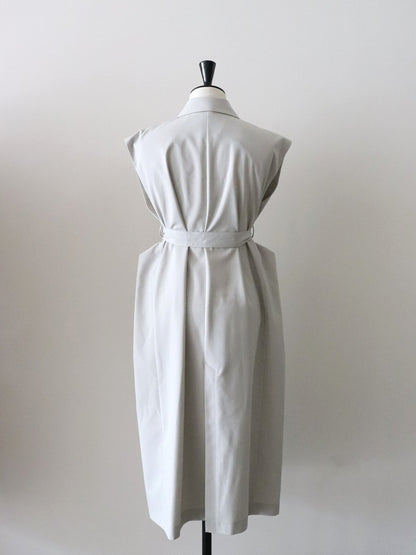 ウールギャバロングジレ（ベージュ）