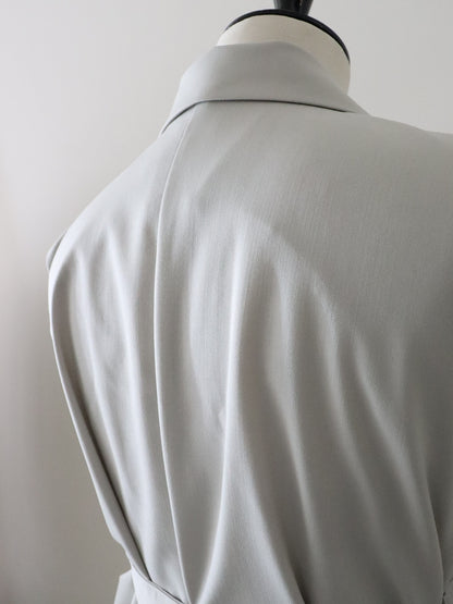 ウールギャバロングジレ（ベージュ）