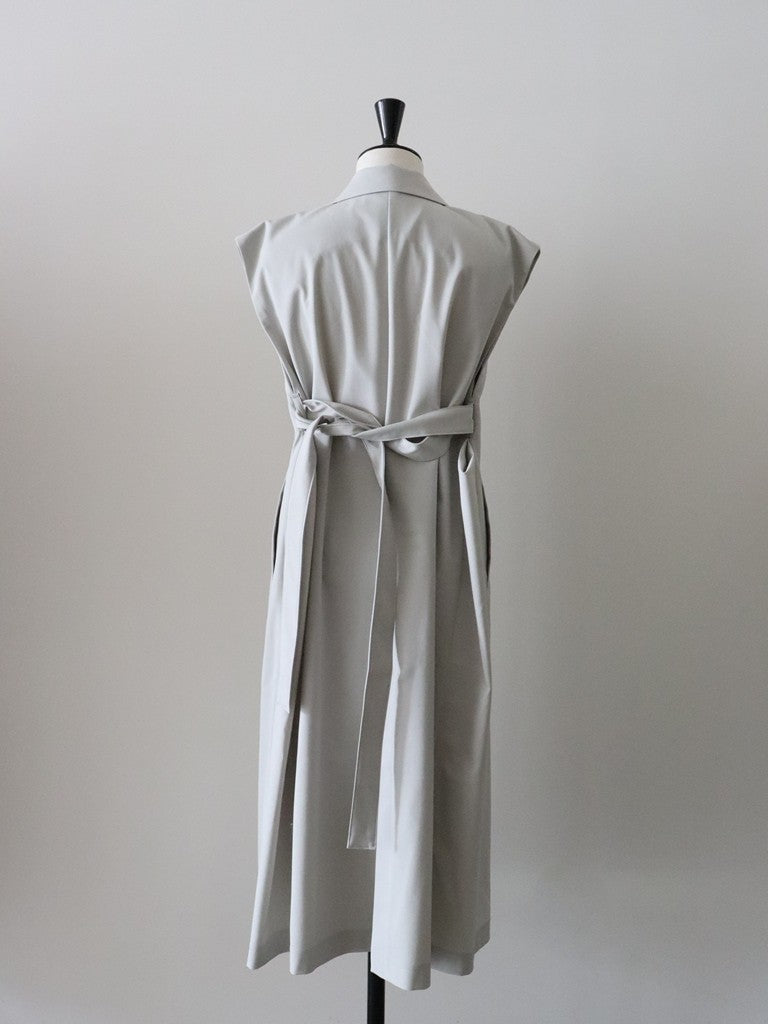 ウールギャバロングジレ（ベージュ）