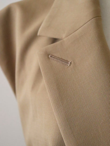 ウールギャバロングジレ（キャメル）