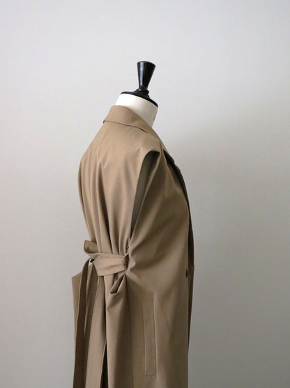 ウールギャバロングジレ（キャメル）