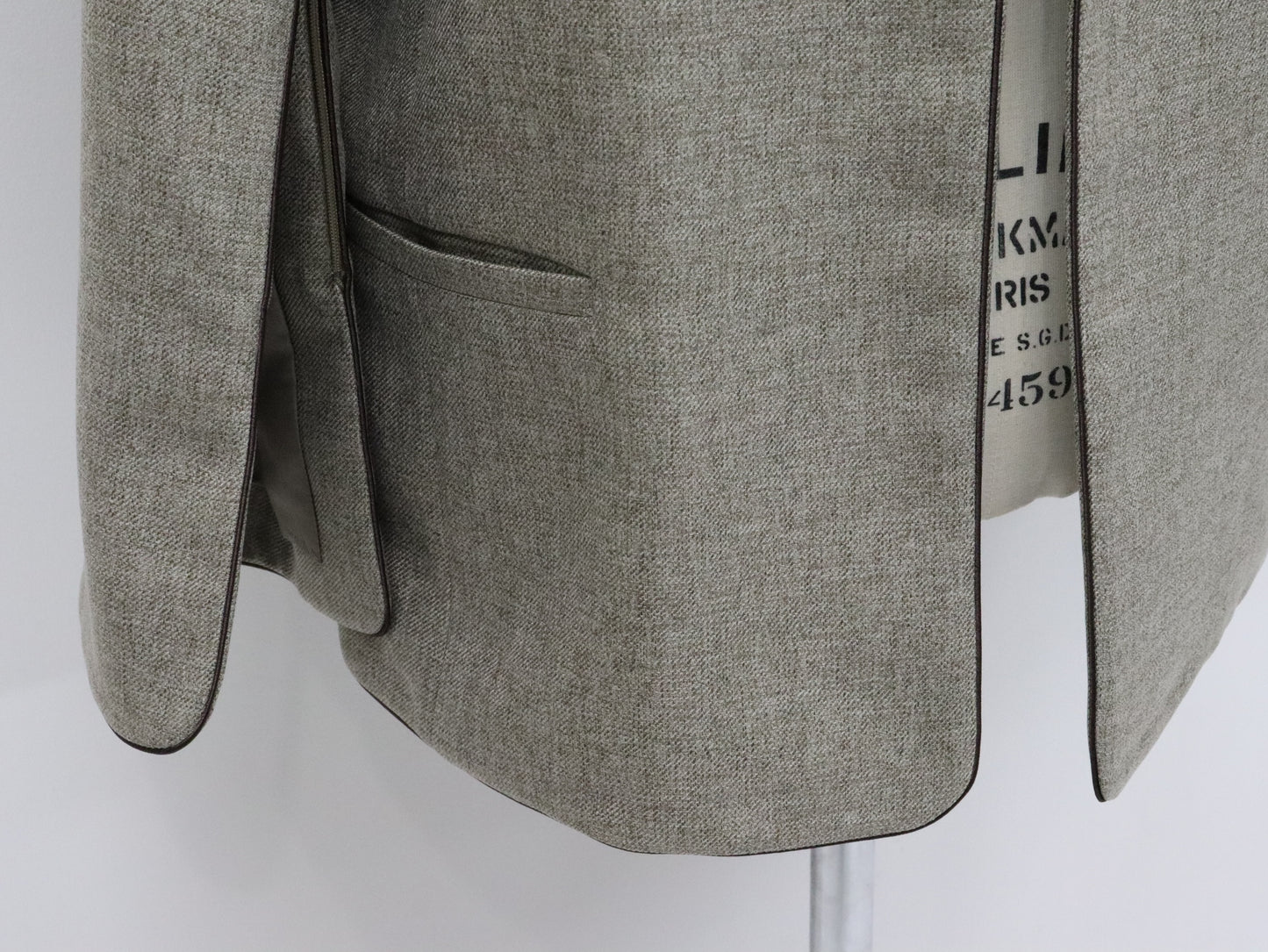 メランジスリットZIPジャケット（モカチャ）