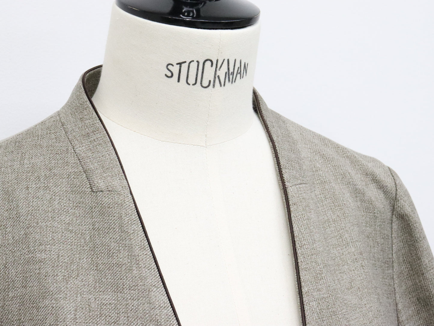 メランジスリットZIPジャケット（モカチャ）