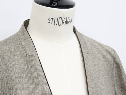 メランジスリットZIPジャケット（モカチャ）