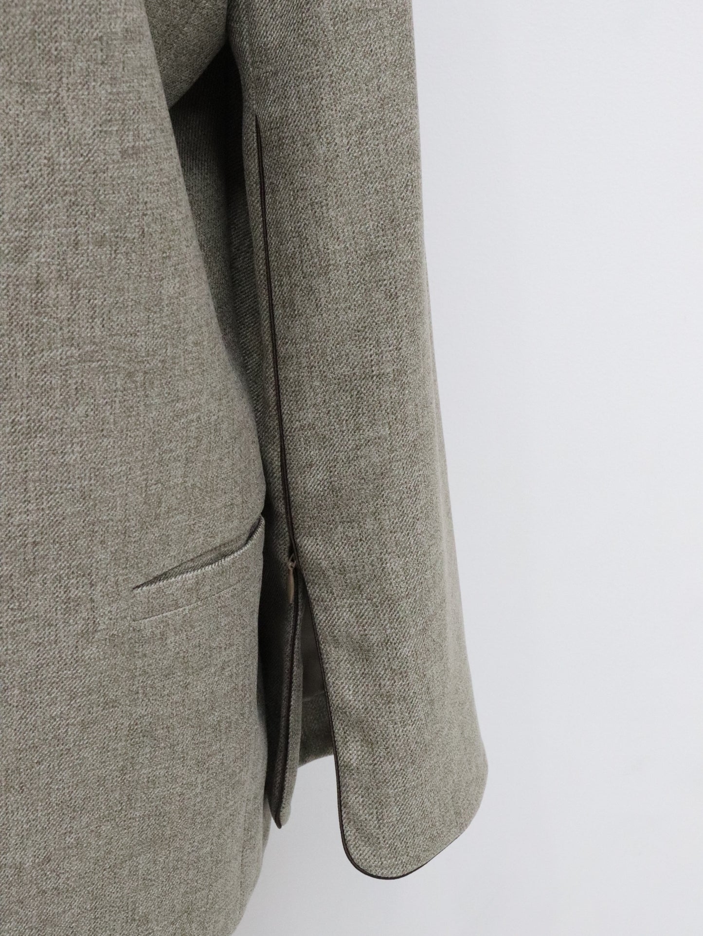 メランジスリットZIPジャケット（モカチャ）