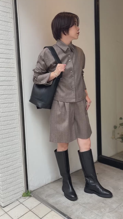 サキソニーヘリンボーンショートパンツ