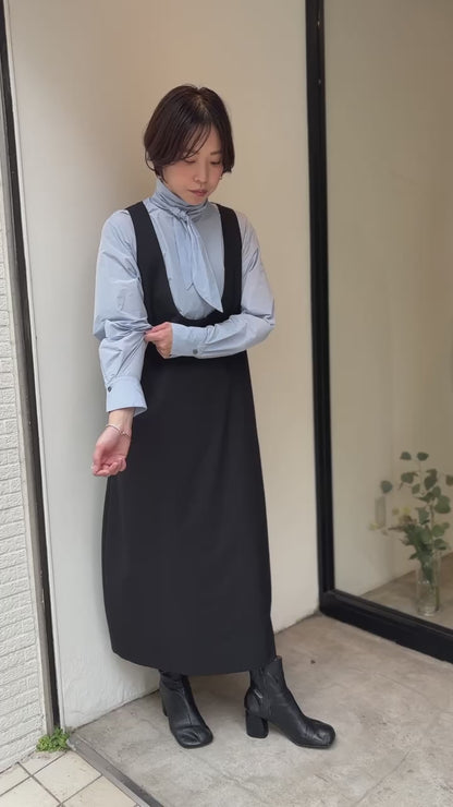 タフタボウタイブラウス（ブルー）