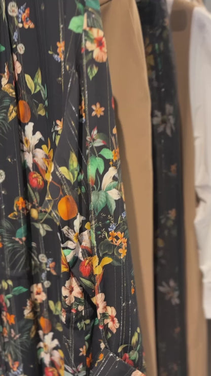 フラワーラメプリントワンピース